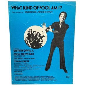 What Kind of Fool Am I? Vintage Piano Sheet Music Sammy Davis Jr Anthony Newley